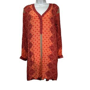 Gypsy05 crochet bohemian long sleeve Dress Size S